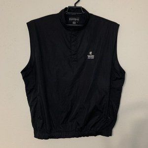 FootJoy‎ Vest Mens L Black Pullover Golf Windbreaker Embroidered Gaylord Springs